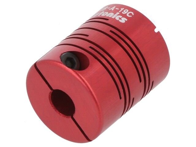 Koppeling; Ø1: 6mm; Ø2: 6mm; aluminium Koppeling; Ø1: 6mm; Ø2: 6mm; aluminium